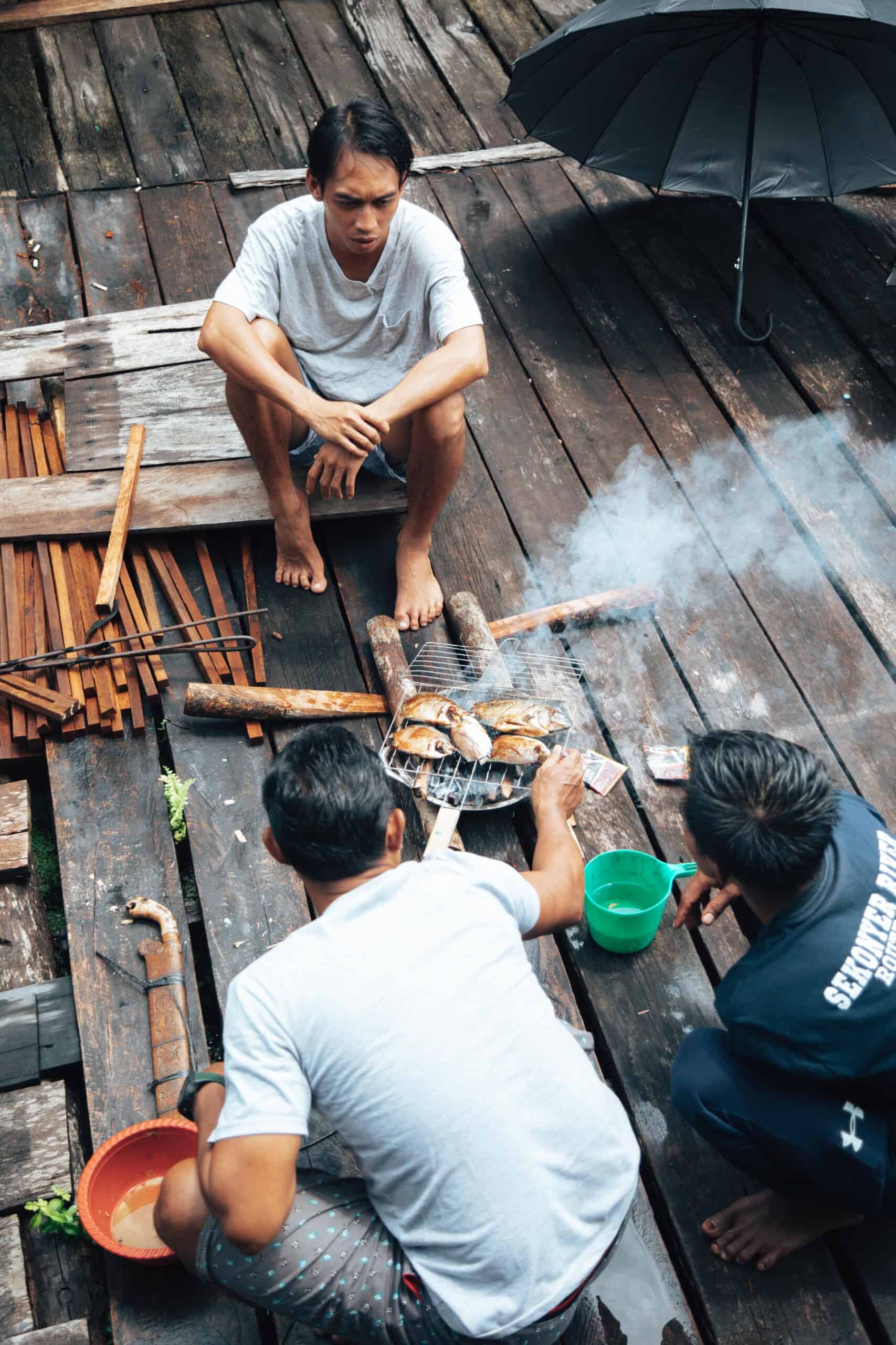 Freshly grilled fish
