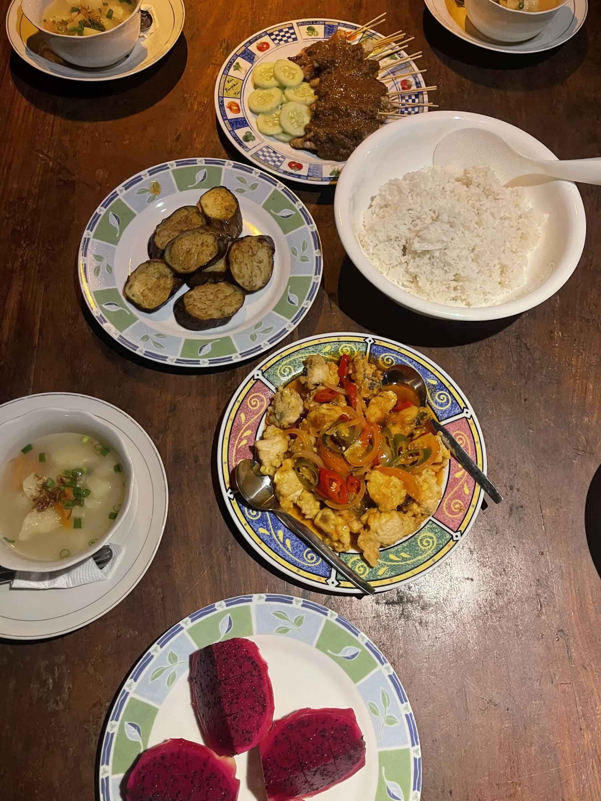 Dinner - satay chicken